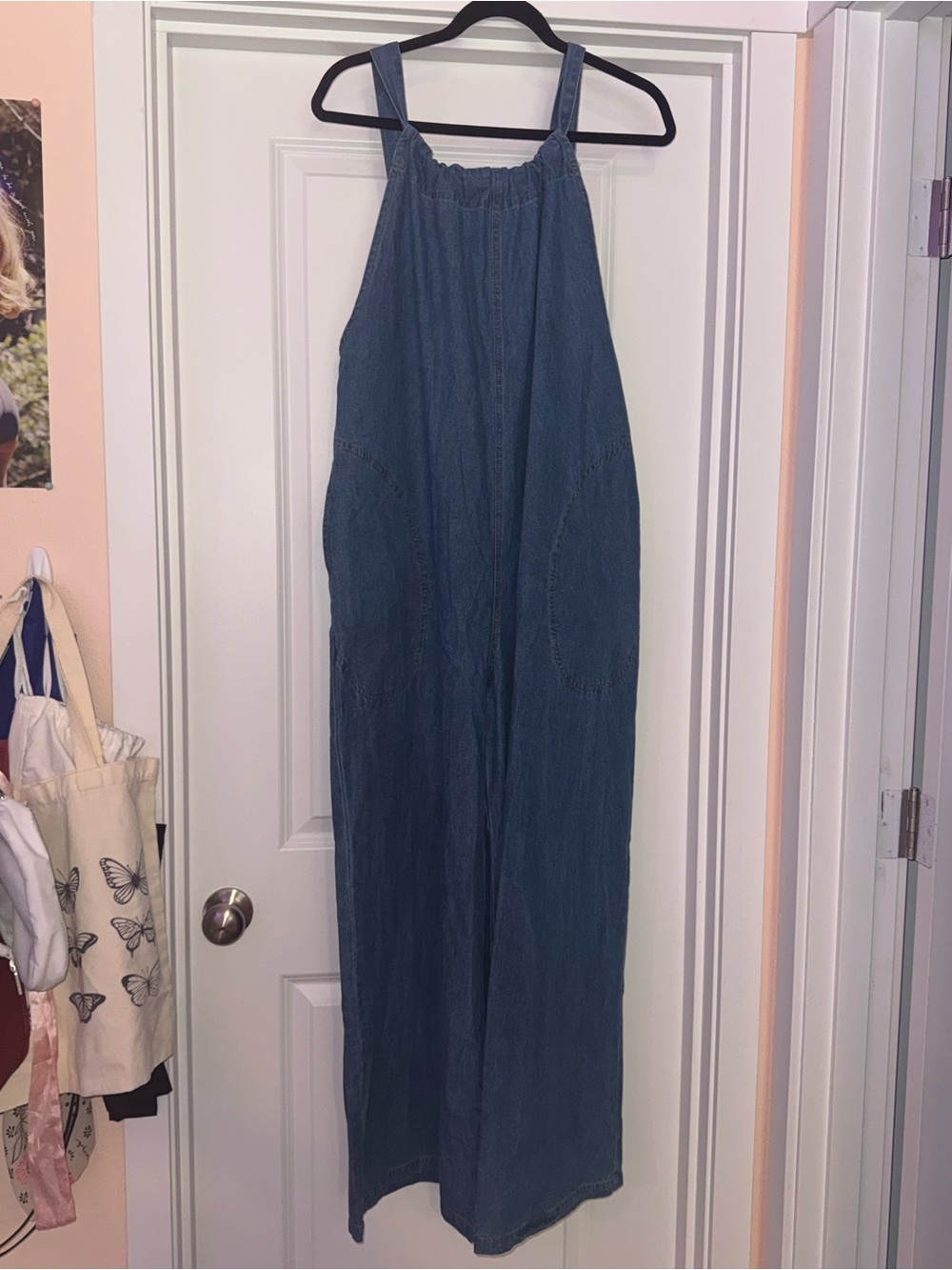 Altar'd State Denim Blue Wide-Leg Women's Jeans Jumpsuit